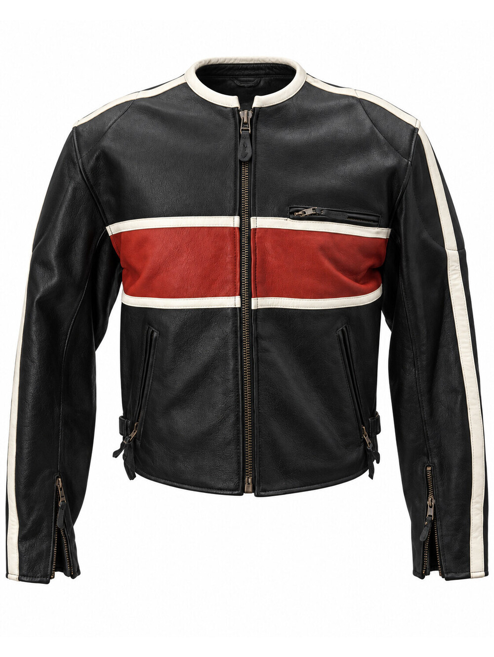 Vintage 90s Easyriders John Wilde Leather Cafe Racer Motorcycle Jacket Mens